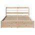 Estructura de cama con cabecero madera de pino blanco