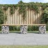 Banco de jardín diseño gaviones madera maciza pino 203x31x42