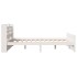 Estructura de cama con cabecero sin colchón blanco 160x200