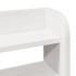 Estructura de cama con cabecero sin colchón blanco 160x200