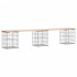 Banco de jardín diseño gaviones madera maciza pino 203x31x42