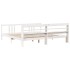 Estructura de cama con cabecero sin colchón blanco 200x200