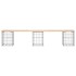 Banco de jardín diseño gaviones madera maciza pino 203x31x42