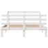 Estructura de cama con cabecero madera de pino blanco