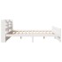 Estructura de cama con cabecero sin colchón blanco 200x200