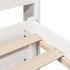 Estructura de cama con cabecero sin colchón blanco 200x200