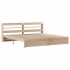 Estructura de cama con cabecero madera maciza de pino