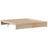Estructura de cama con cabecero madera maciza de pino