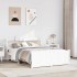 Estructura de cama con cabecero madera de pino blanco