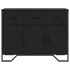Aparador madera de ingeniería negro 97x32,5x74,5