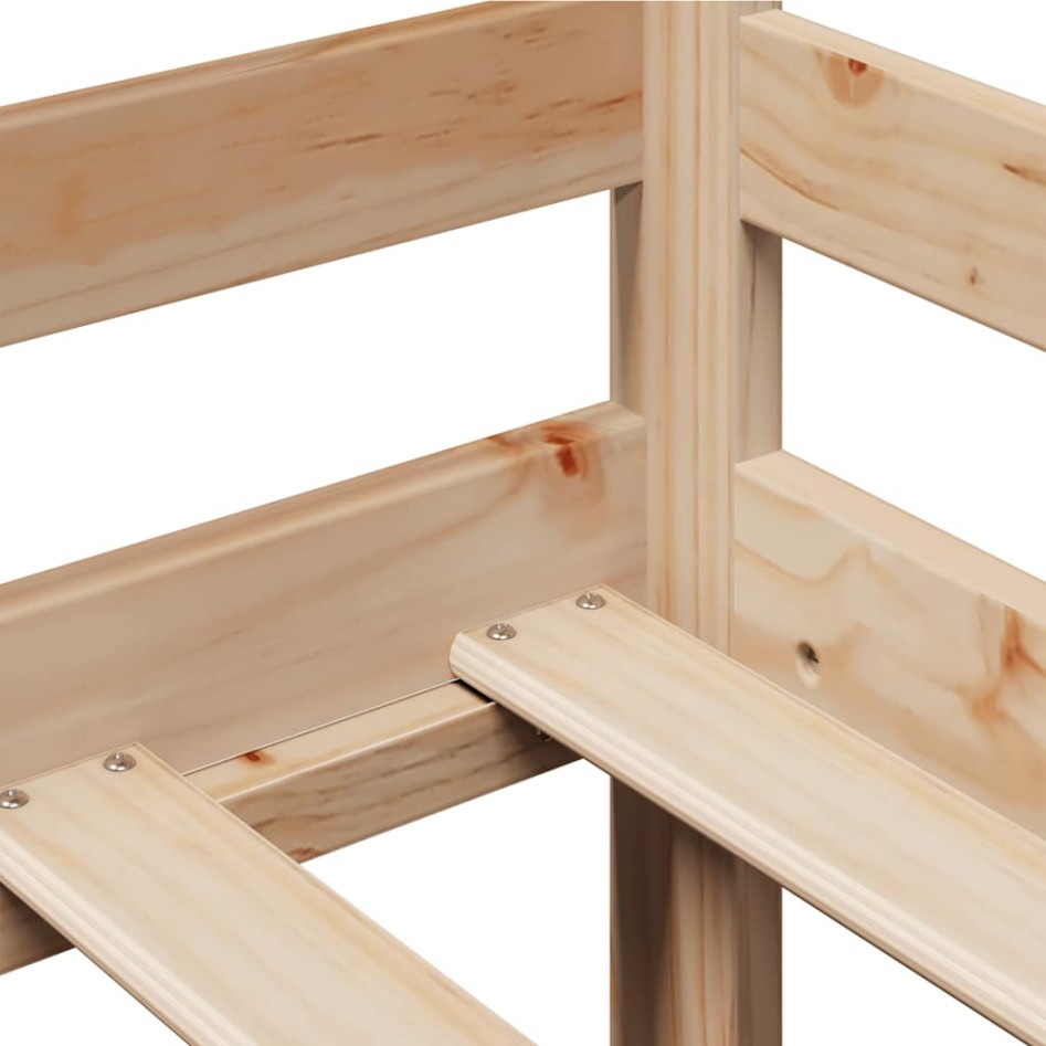 Sofá cama con cajones madera maciza de pino 90x190