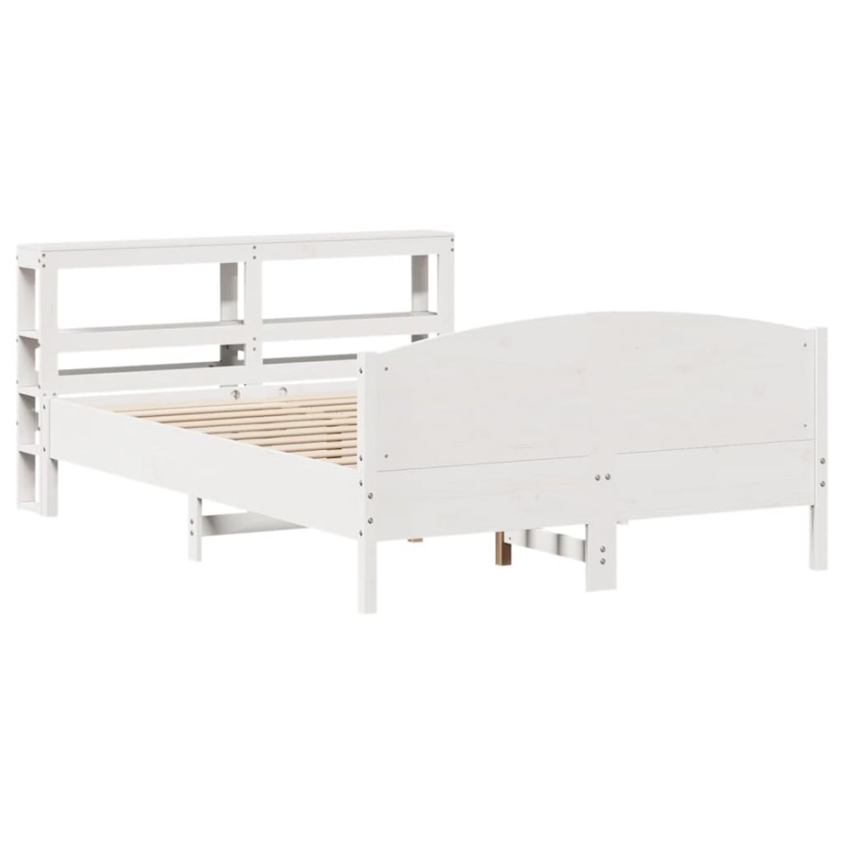 Estructura de cama sin colchón madera maciza de pino 160x200