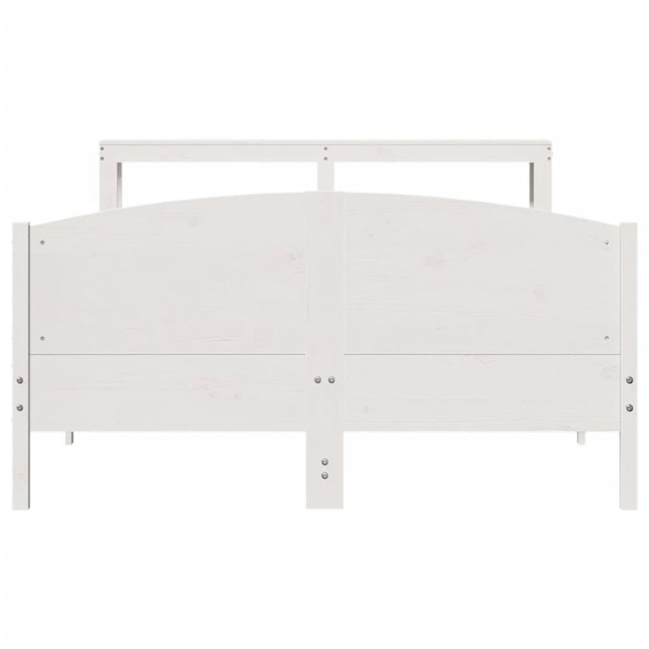 Estructura de cama sin colchón madera maciza de pino 160x200