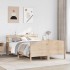Estructura de cama sin colchón madera de pino blanco 150x200