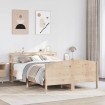 Estructura de cama sin colchón madera de pino blanco 150x200 cm