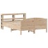 Estructura de cama sin colchón madera de pino blanco 150x200