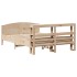 Estructura de cama sin colchón madera de pino blanco 150x200