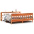 Cama sin colchón madera maciza de pino marrón cera 180x200