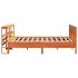 Cama sin colchón madera maciza de pino marrón cera 180x200