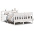 Estructura de cama sin colchón madera de pino blanca 150x200