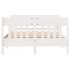 Estructura de cama sin colchón madera de pino blanca 150x200