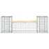 Banco jardín diseño gaviones madera maciza pino 183x41x60,5