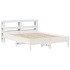 Estructura de cama sin colchón madera de pino blanca 150x200
