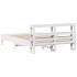 Estructura de cama sin colchón madera de pino blanca 150x200