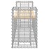 Banco jardín diseño gaviones madera maciza pino 183x41x60,5