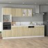 Set de muebles de cocina 7 pzas madera ingeniería roble