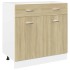 Set de muebles de cocina 7 pzas madera ingeniería roble