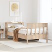 Estructura de cama sin colchón madera maciza pino 75x190 cm