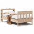 Estructura de cama sin colchón madera maciza pino 75x190