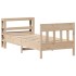 Estructura de cama sin colchón madera maciza pino 75x190