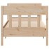 Estructura de cama sin colchón madera maciza pino 75x190