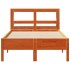 Estructura de cama sin colchón madera de pino marrón 90x200