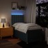 Cama box spring con colchón tela azul 90x200