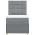 Cama box spring con colchón tela gris claro 100x200