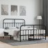Estructura de cama cabecero y estribo metal negro 135x190