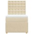Cama box spring con colchón tela color crema 100x200