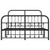 Estructura de cama cabecero y estribo metal negro 135x190