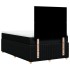 Cama box spring con colchón tela negro 120x190