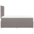 Cama box spring con colchón tela gris taupe 120x190