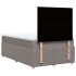 Cama box spring con colchón tela gris taupe 120x190