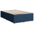 Cama box spring con colchón tela azul 120x190