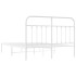Estructura de cama de metal con cabecero blanca 135x190