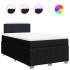 Cama box spring con colchón tela negro 120x200