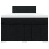 Cama box spring con colchón tela negro 120x200