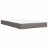 Cama box spring con colchón tela gris taupe 120x200