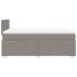 Cama box spring con colchón tela gris taupe 120x200